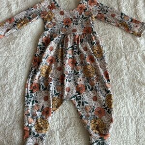 9-12 month girl floral romper